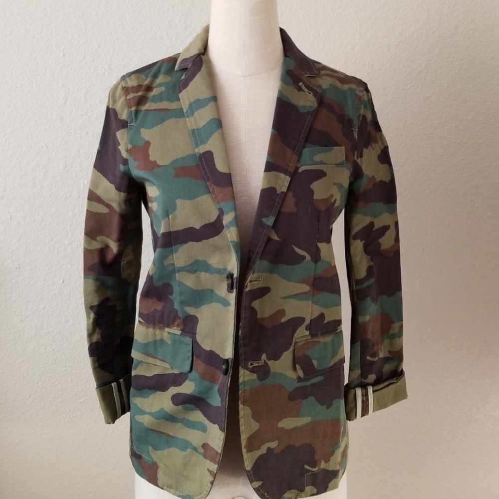 J.Crew Camo Unconstructed Ludlow Blazer